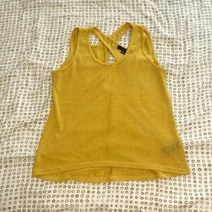 Yellow sleeveless top